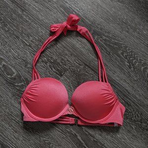 VS Padded Pink Halter Bikini Top 32B